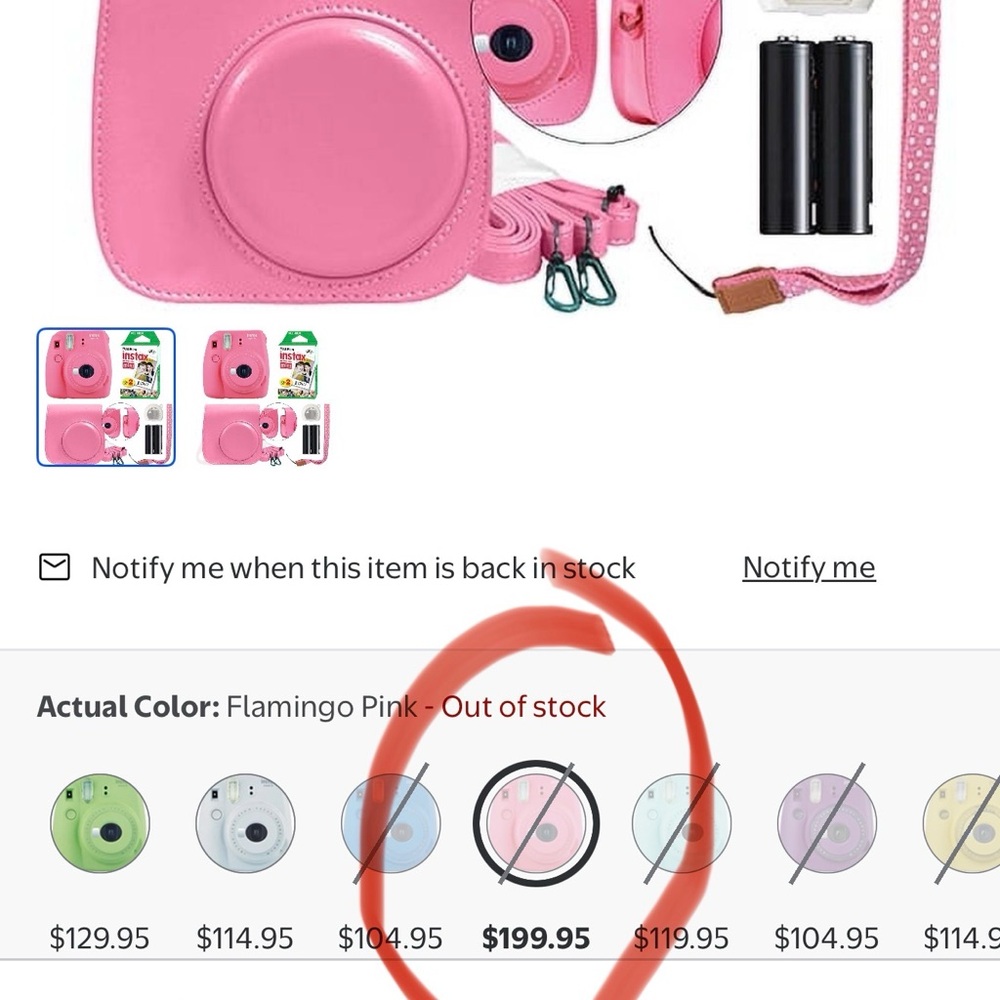Fujifilm Instax Mini 9 pink Camera - Picture 6 of 6